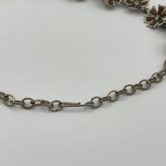 Vintage Necklace Matching Set Earrings Brown White Clear  Crystal - Picture 7 of 8